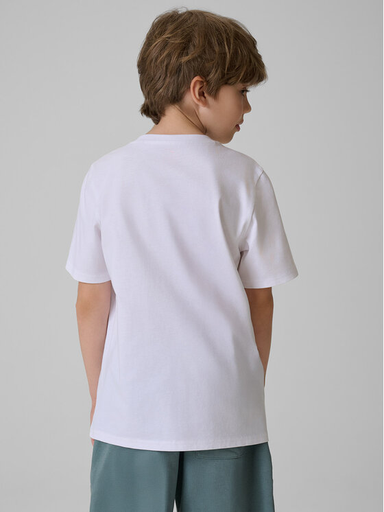 4F 4F T-Shirt SKATE & RIDE Biały Regular Fit