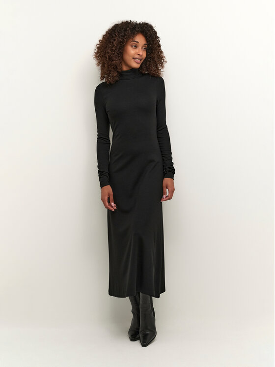 Kaffe Rochie de zi Emily 10506928 Negru Slim Fit