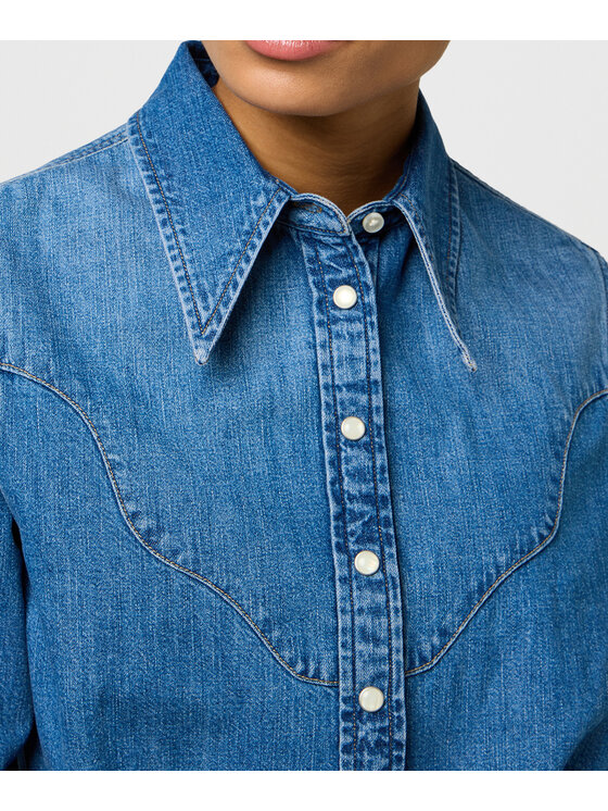 Wrangler Wrangler Koszula jeansowa 112370782 Niebieski Regular Fit