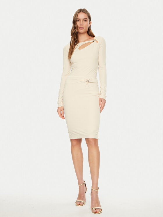 Guess Guess Midi sukňa W5RD53 KAQL2 Béžová Regular Fit
