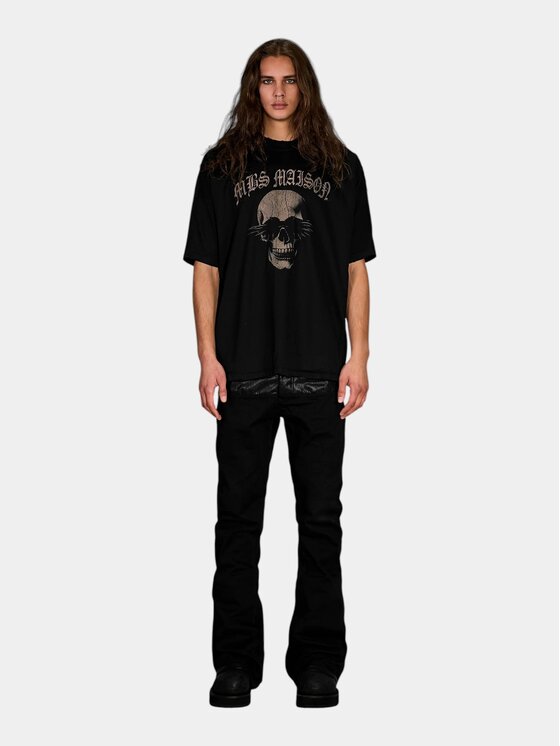 MADE BY SOCIETY MADE BY SOCIETY T-Shirt MOKSHA - T17447 Czarny Basic Fit