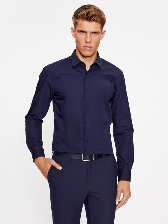 Hugo Srajca Kenno 50289499 Mornarsko Modra Slim Fit