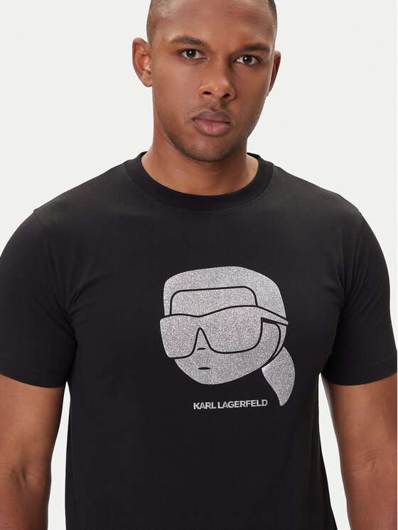KARL LAGERFELD KARL LAGERFELD T-shirt 755066 554242 Crna Regular Fit