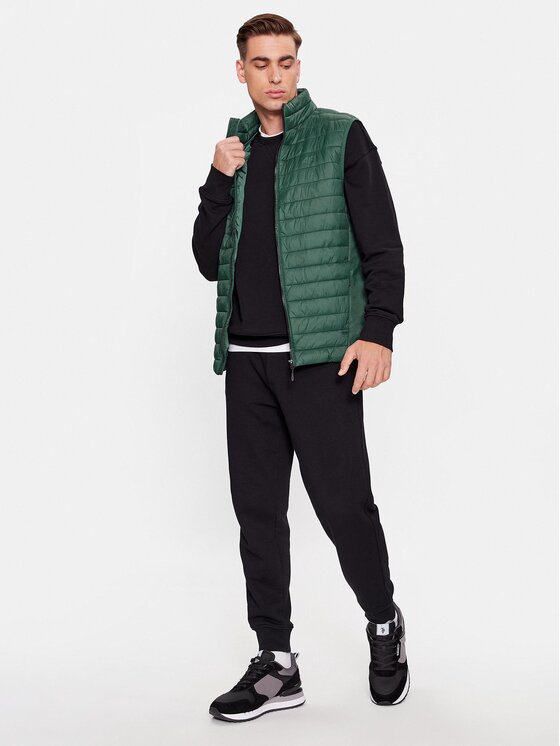 4F 4F Vestă 4FAW23TVESM062 Verde Regular Fit