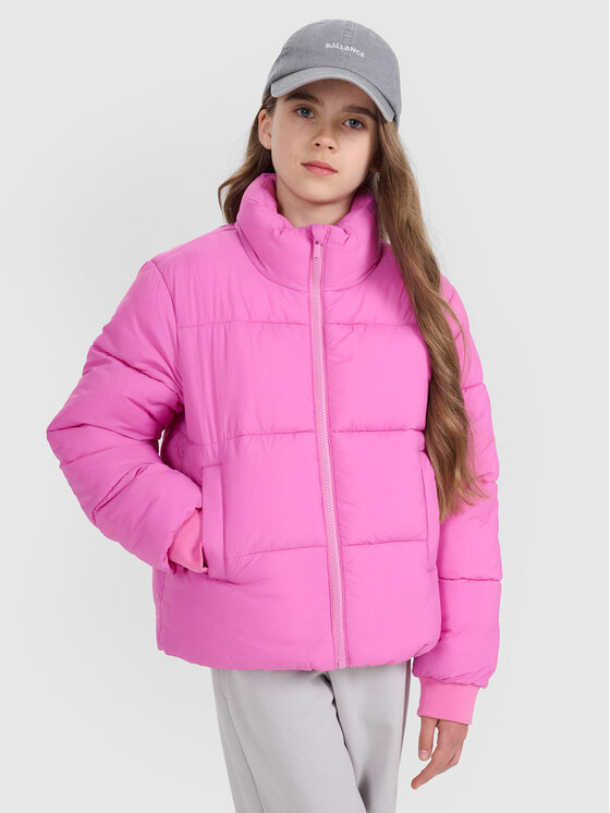 4F 4F Kurtka puchowa OUTERWEAR Różowy Regular Fit