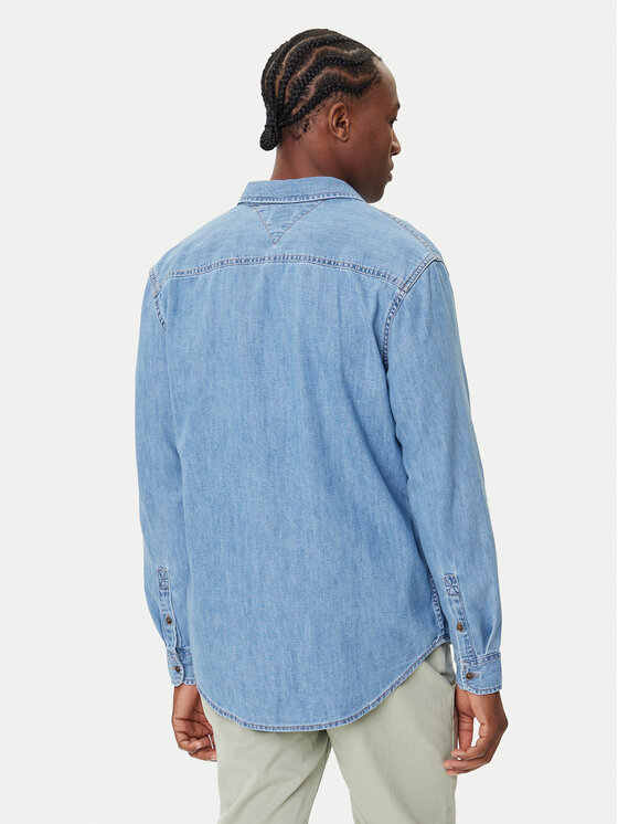 Tommy Jeans Tommy Jeans cămașă de blugi DM0DM21727 Albastru Regular Fit