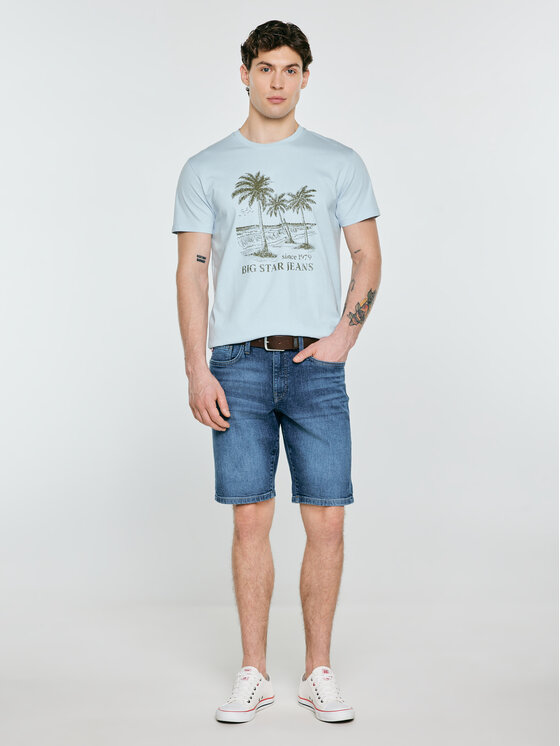 BIG STAR BIG STAR T-Shirt OMER Niebieski Basic Fit