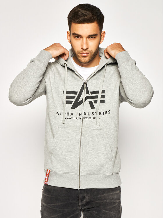 Alpha Industries Alpha Industries Bluza Basic 178325 Szary Regular Fit