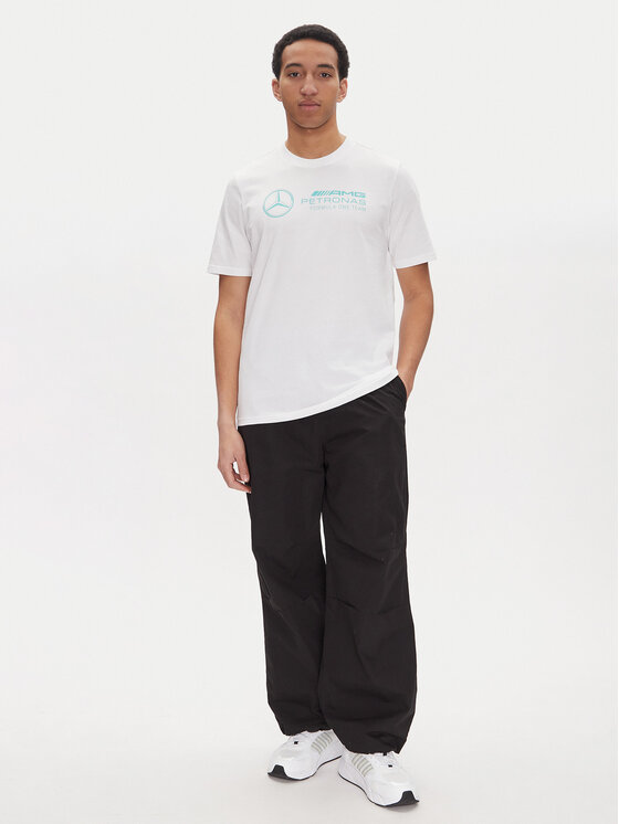 adidas adidas T-Shirt Mercedes - AMG Petronas Formula One Team DNA Graphic JV5456 Biały Regular Fit