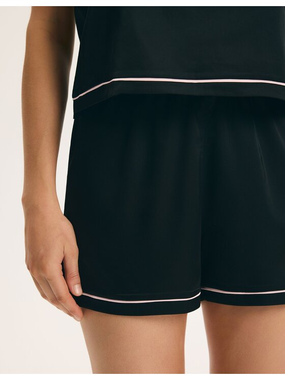 Esotiq Esotiq Piżama 45766 Czarny Regular Fit