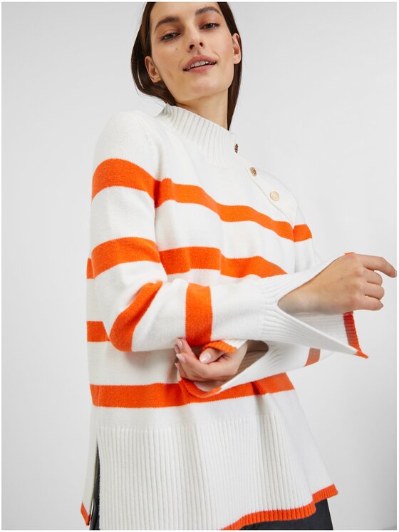 Orsay Orsay Sweter 507493-001000__L Pomarańczowy Regular Fit