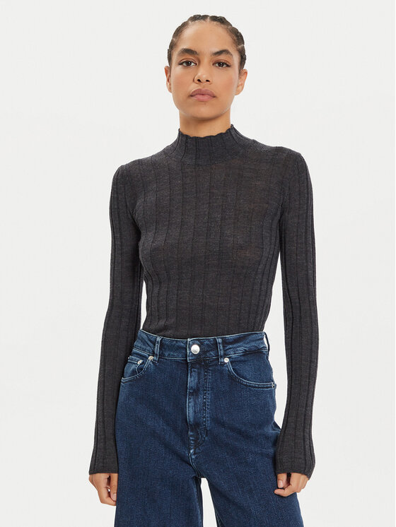 IVY OAK IVY OAK Pullover Kacy Rose IO113151 Grau Slim Fit