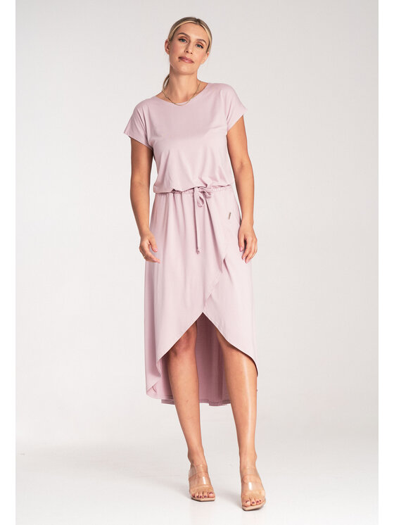 FIGL FIGL Každodenní šaty M1041 Růžová Casual Fit