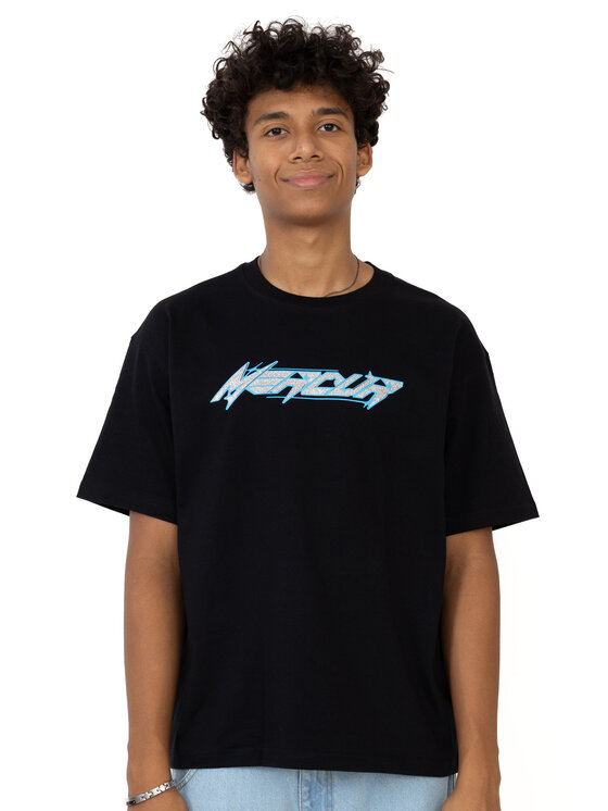 Mercur Mercur T-Shirt Future Czarny Comfortable Fit
