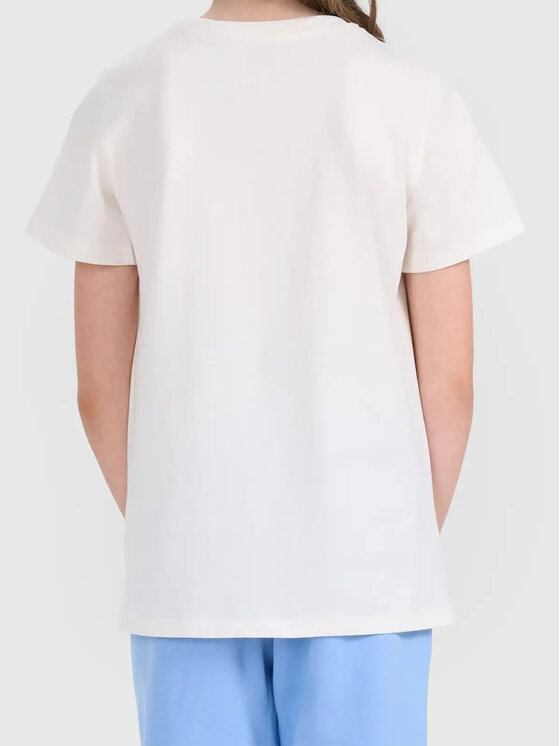 4F 4F T-Shirt 4FJWSS26TTSHF2885 Biały Active Fit