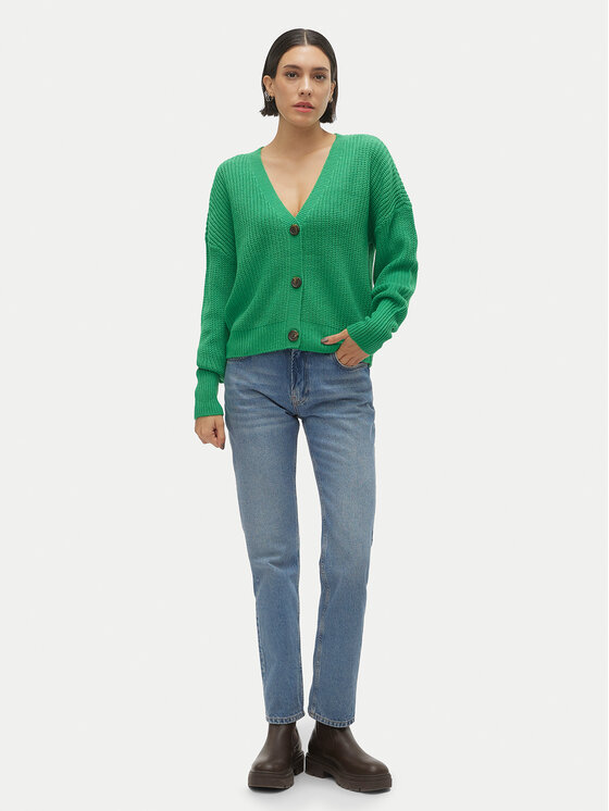 Vero Moda Vero Moda Pletena jopica Lea 10249632 Zelena Regular Fit