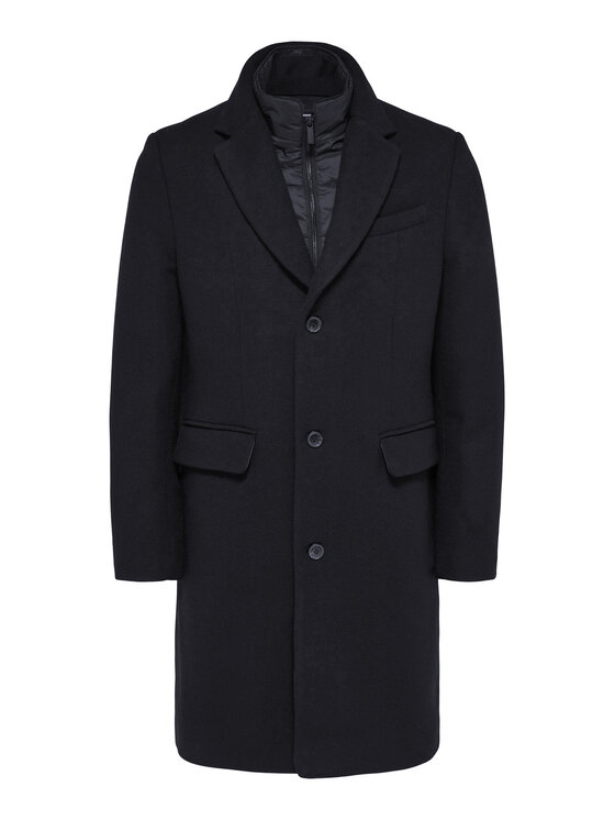 Selected Homme Selected Homme Cappotto di lana 16089400 Nero Regular Fit