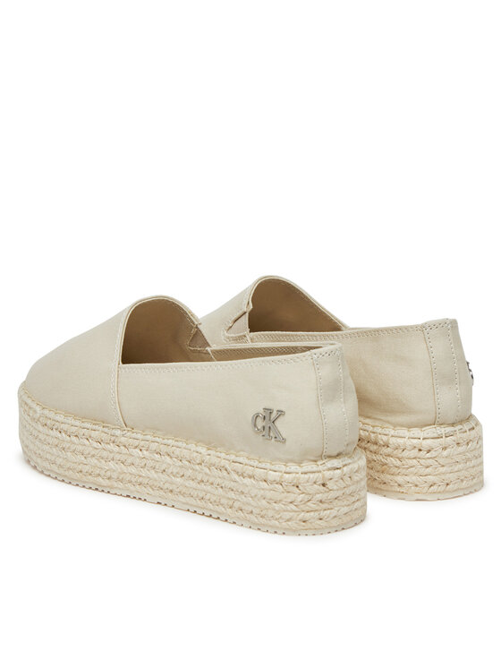 Calvin Klein Jeans Calvin Klein Jeans Espadryle Flatform Esdparille Mg/Hdw YW0YW01737 Écru
