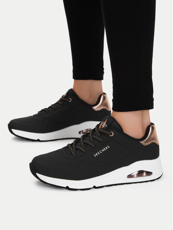 Skechers Skechers Sneakersy Uno Shimmer Away 155196/BLK Czarny