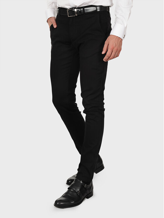Evenemen Evenemen Chinosy LOGAN 59866 Czarny Slim Fit