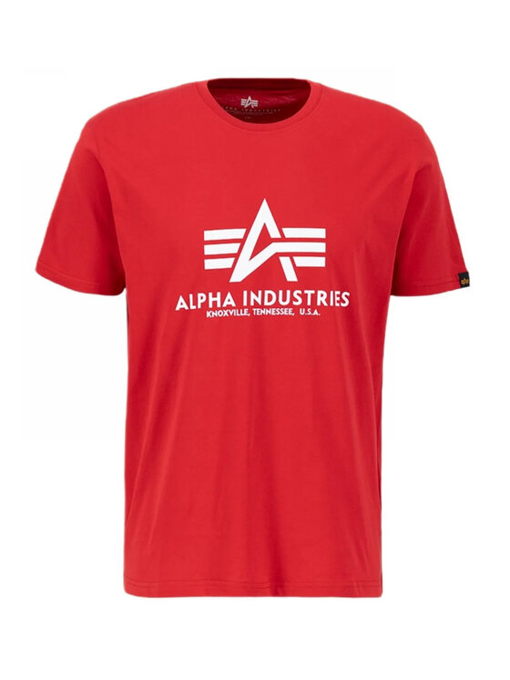 Alpha Industries Alpha Industries T-Shirt AI.100501-328-L Czerwony Regular Fit
