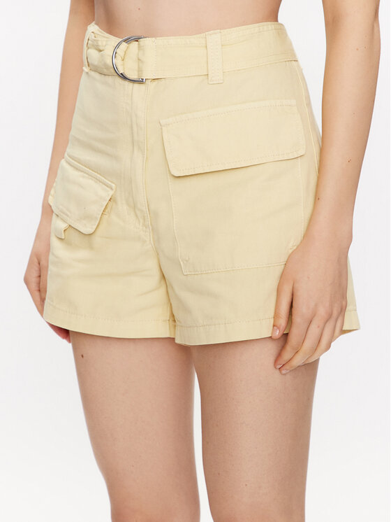 Edited Pantalon scurți din material EDT6953001 Bej Casual Fit