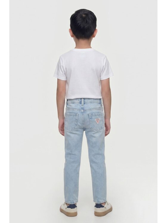 Guess Kids Guess Kids Kalhoty z materiálu 181539 Modrá Regular Fit