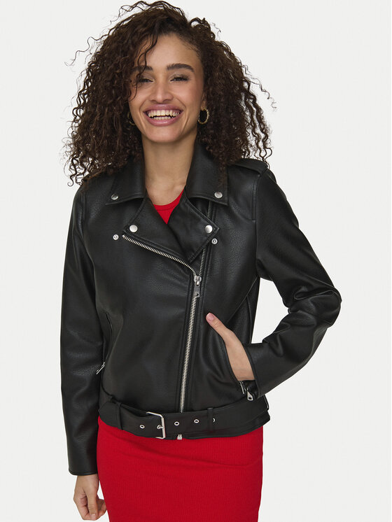 ONLY ONLY Jacke aus Kunstleder Mille 15357332 Schwarz Slim Fit