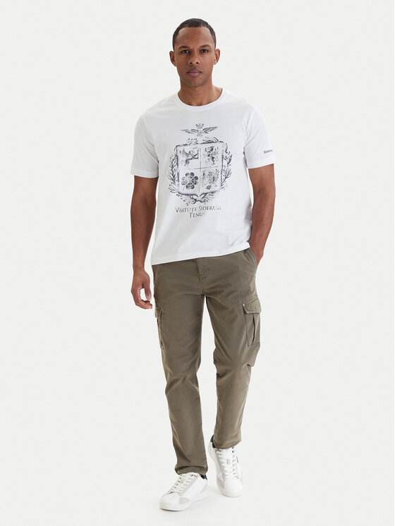 Aeronautica Militare Aeronautica Militare T-Shirt 261TS2540UJ00727 Biały Regular Fit
