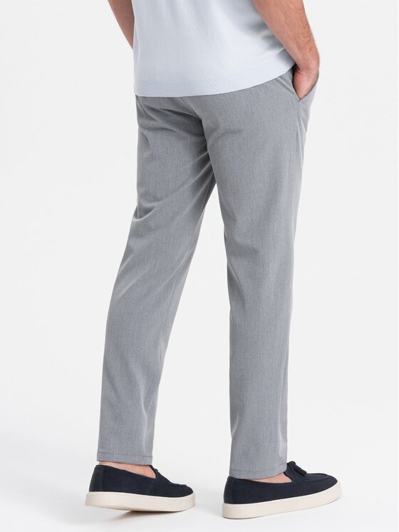 Ombre Ombre Chinosy OM-PACP-0191 Szary Regular Fit