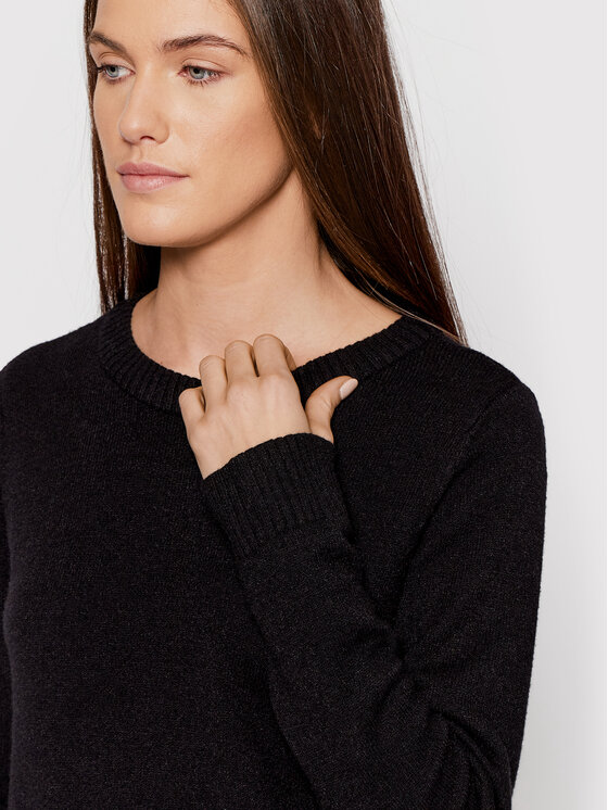 Vila Vila Pulover Ril 14054177 Negru Regular Fit