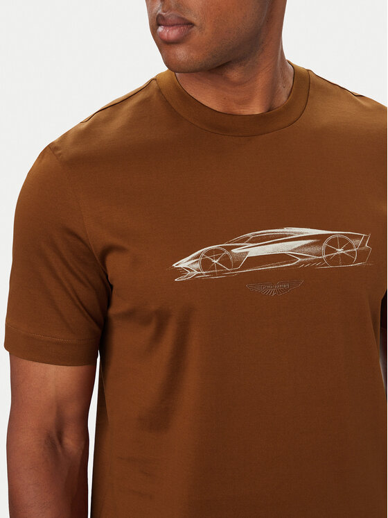 BOSS BOSS T-Shirt C-Taut 181 50570435 Brązowy Regular Fit