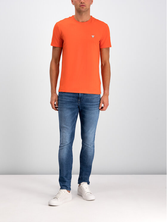 Guess Guess T-Shirt M93I51 J1300 Pomarańczowy Slim Fit