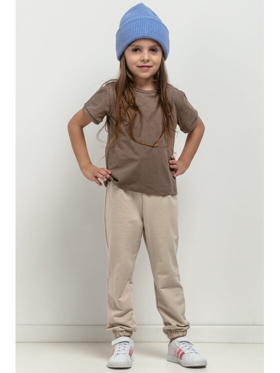 Tessita Tessita Bluzka BLUZKA MMD42_2_98 Brązowy Relaxed Fit