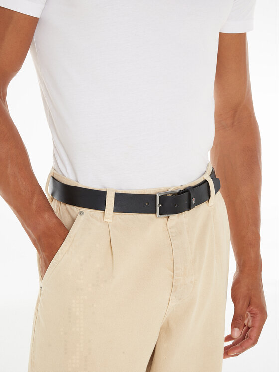 Tommy Hilfiger Tommy Hilfiger Чоловічий ремінь Oliver 3.5 Adj AM0AM12166 Чорний