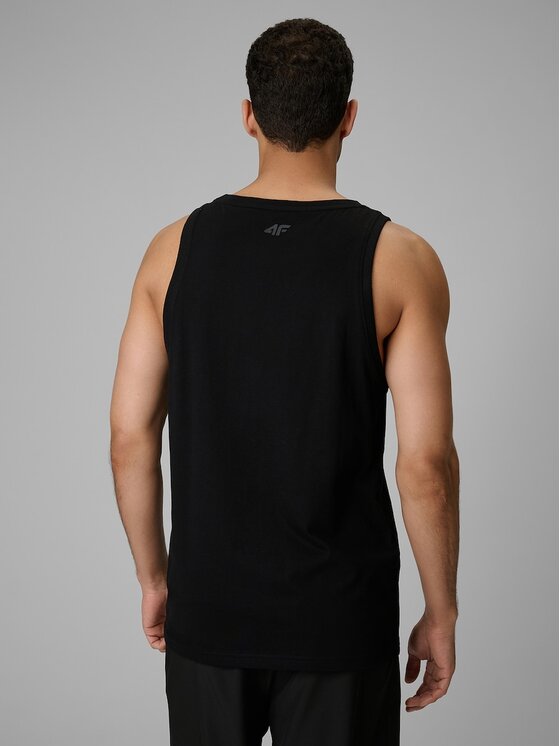 4F 4F Tank top 4FWSS26TSLEM248-20S Czarny Regular Fit