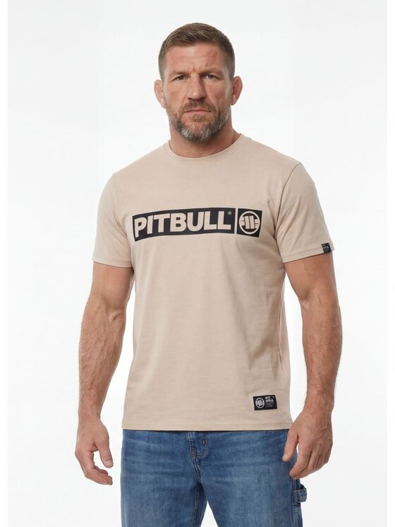 PITBULL PITBULL T-Shirt HILLTOP Beżowy Regular Fit