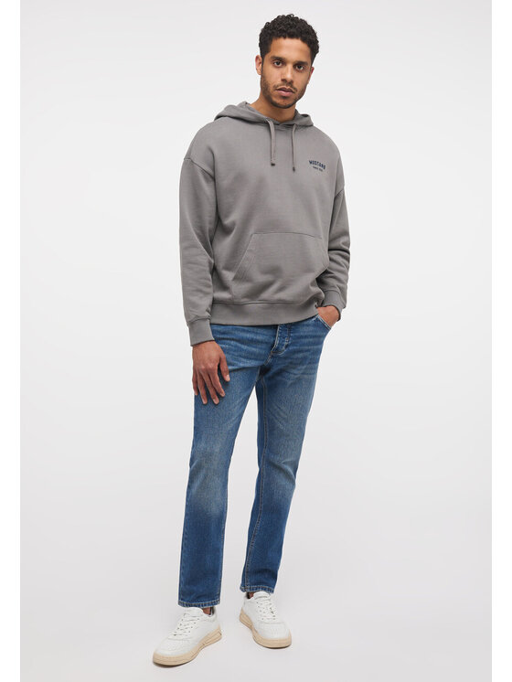 Mustang Mustang Felpa Bennet Back Print Grigio Regular Fit