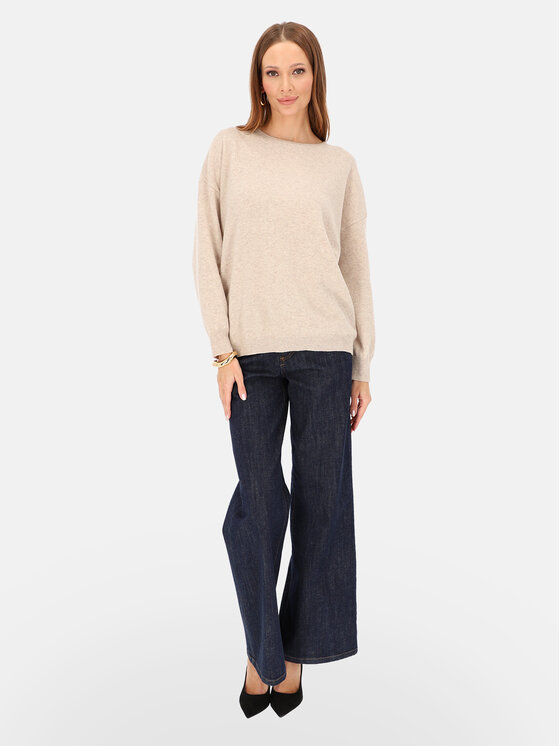 L’AF L’AF Sweter Frankie Beżowy Regular Fit
