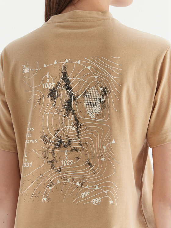 adidas adidas T-krekls City Tech Summer Graphic JV8600 Bēšs Regular Fit