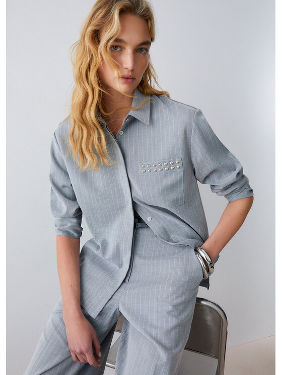 Liu Jo Liu Jo Koszula WA6191T349AD3734 Szary Regular Fit