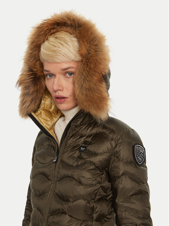Blauer Blauer Μπουφάν πουπουλένιο 24WBLDC03048 Πράσινο Regular Fit
