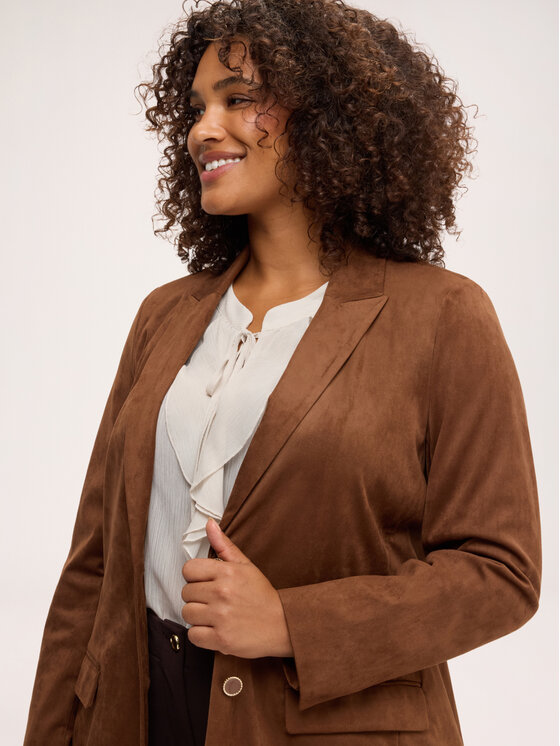 Fiorella Rubino Fiorella Rubino Marynarka Q053T000303N022 Brązowy Over Fit