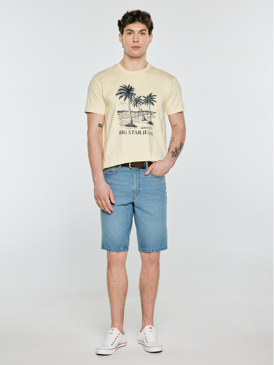 BIG STAR BIG STAR T-Shirt OMER Żółty Basic Fit