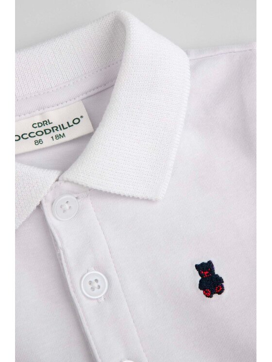 Coccodrillo Coccodrillo Body dziecięce ZC5112401EBB-001 Biały Regular Fit