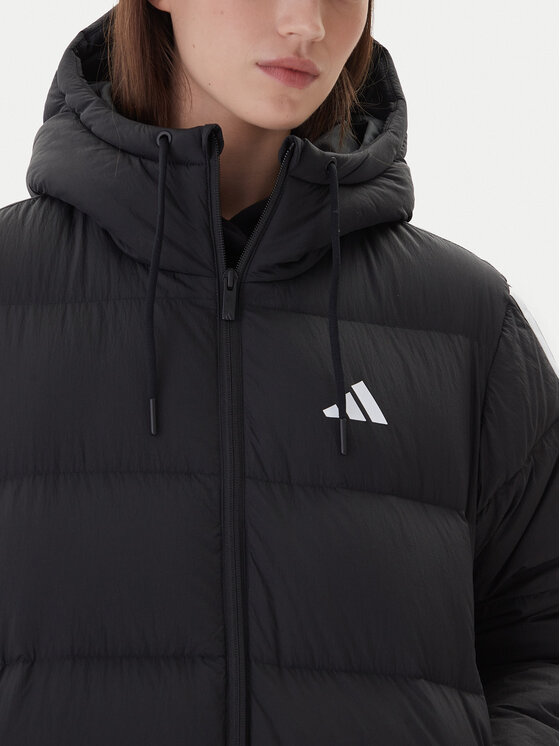 adidas adidas Vatovaná bunda Essentials Climawarm 3-Stripes JW3429 Černá Loose Fit