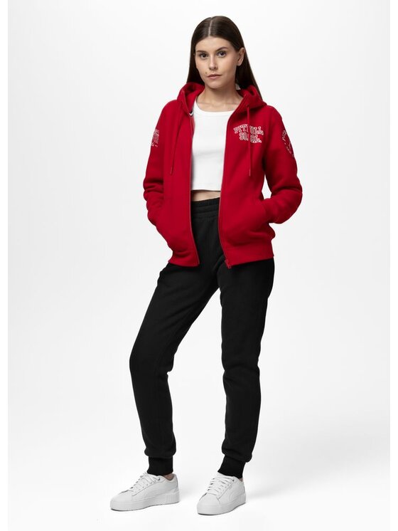 PITBULL PITBULL Bluza FIORA Czerwony Regular Fit