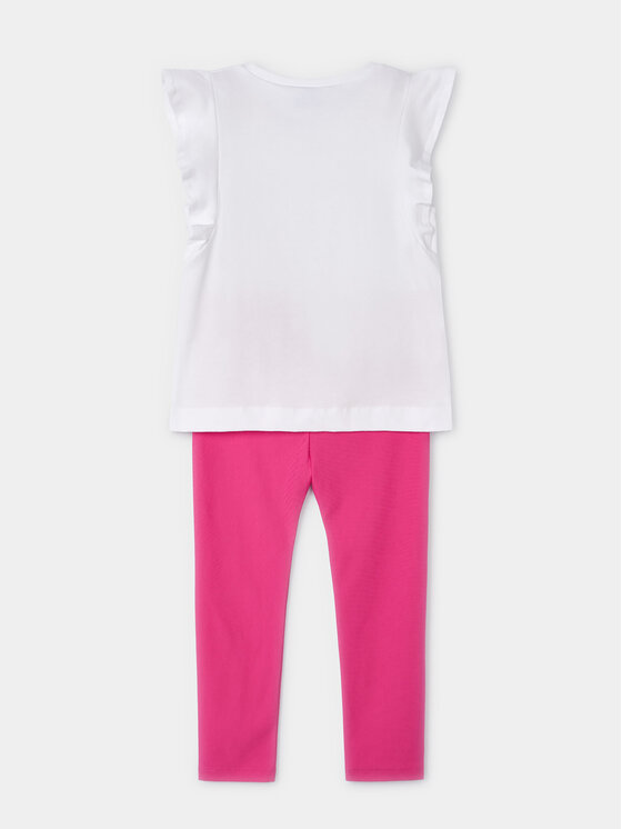 Mayoral Mayoral Комплект тишърт и клин 3703 Розов Regular Fit