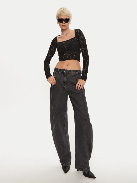 ROTATE ROTATE Blúzka Amalina 113069100 Čierna Slim Fit