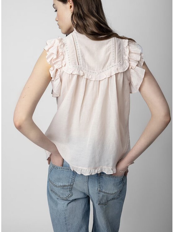 Zadig&Voltaire Zadig&Voltaire Bluzka WWTO202DOL Różowy Modern Fit